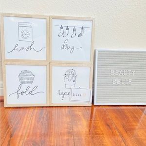 Target 4 Laundry room wooden signs decor